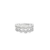 14k White Gold .65ct G SI1 Diamond Wave Ring